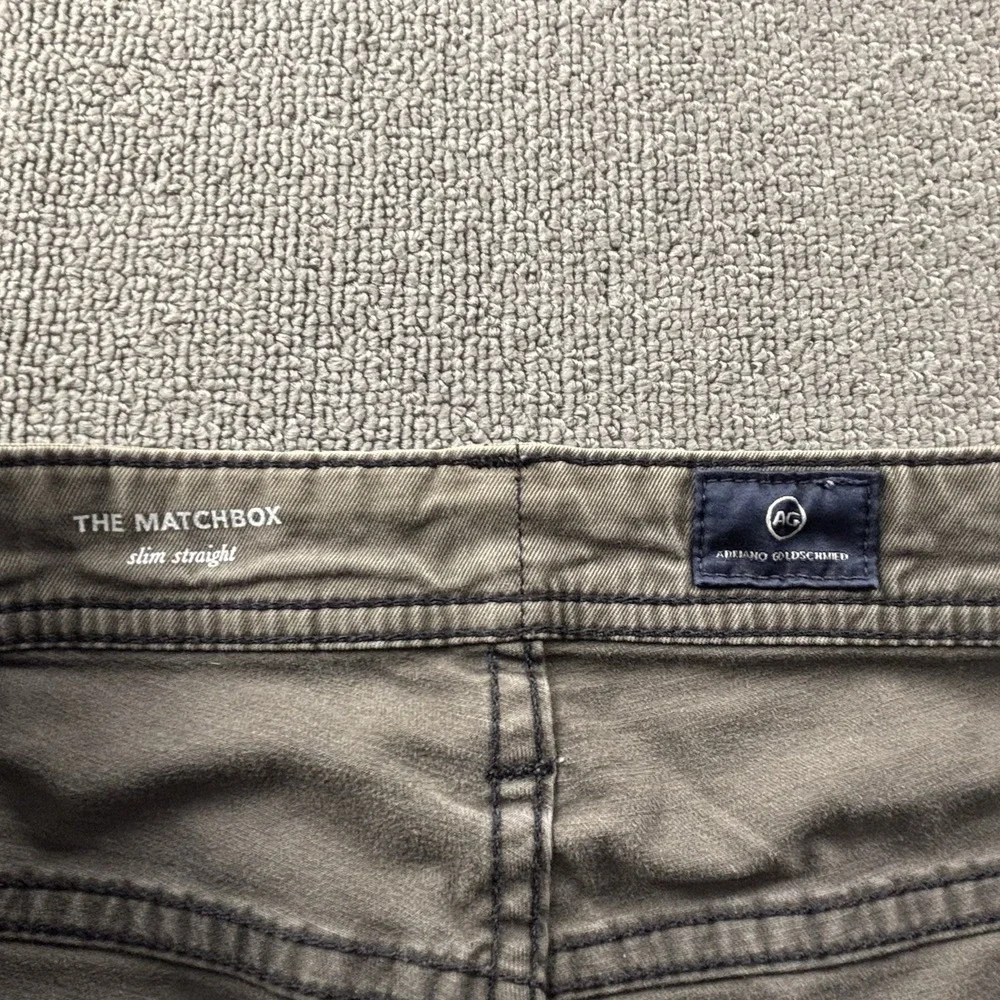 AG Adriano Goldschmeid Pants Adult Size 29W 29L Green Jeans Trouser Casual Men's